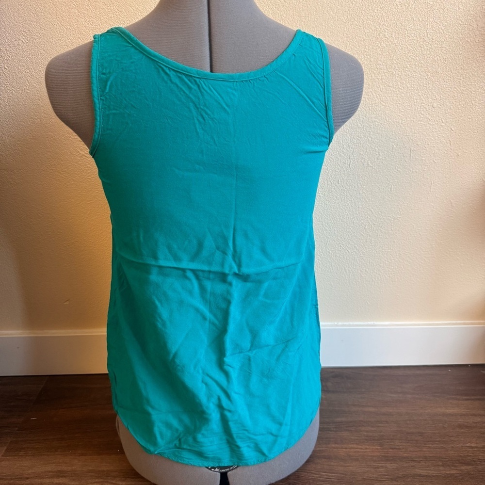 Mossimo Teal Lace Strap Tank Boho Y2K Flowy Summer Casual Camisole Lightweight - Picture 4 of 9